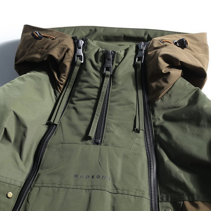 Stylish Men's Winter Jacket with Double Zip - NORDON-Green-S-Nora Luxe