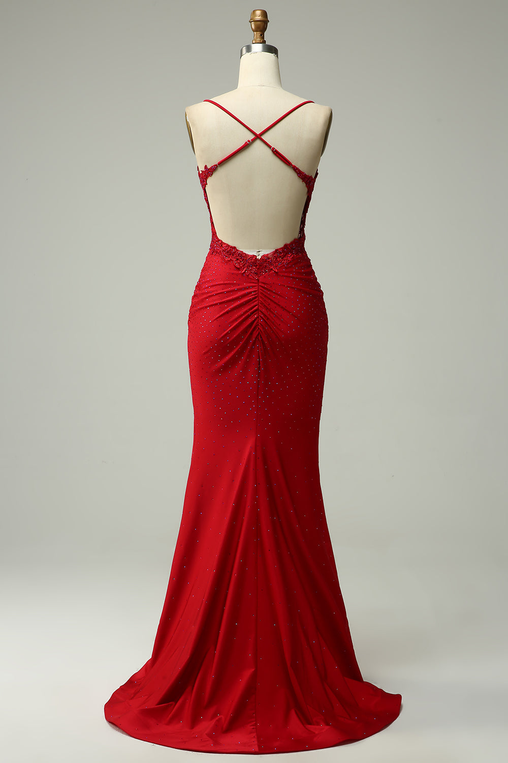 Stylish Mermaid Halter Neck Ball Gown - Lara-Dark green-0-Nora Luxe