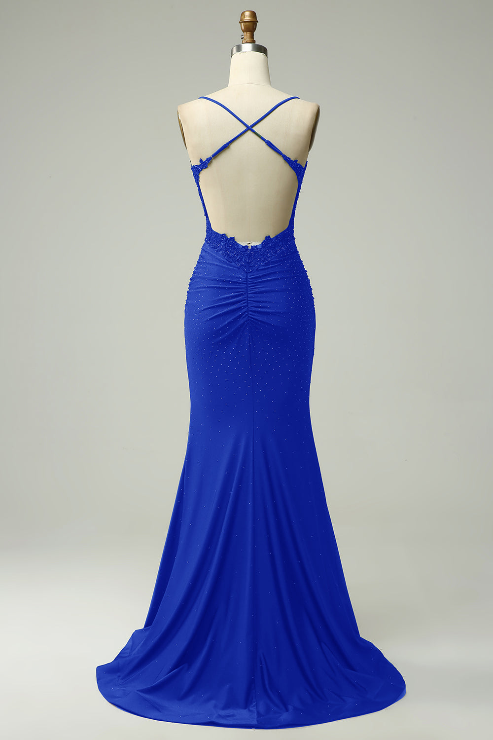 Stylish Mermaid Halter Neck Ball Gown - Lara-Dark green-0-Nora Luxe
