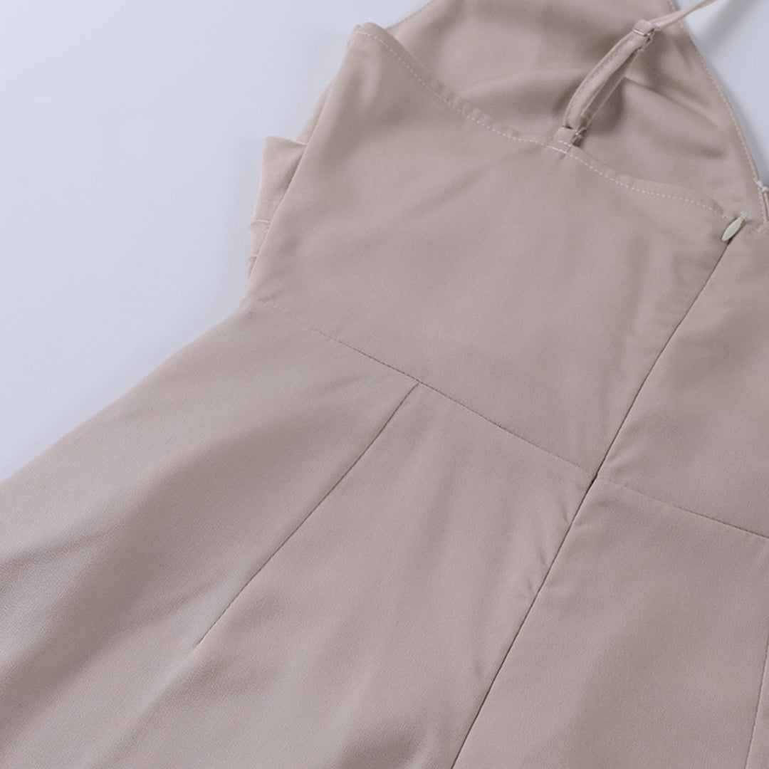 Stylish Midi Dress with Spaghetti Straps - Grace-Green-S-Nora Luxe