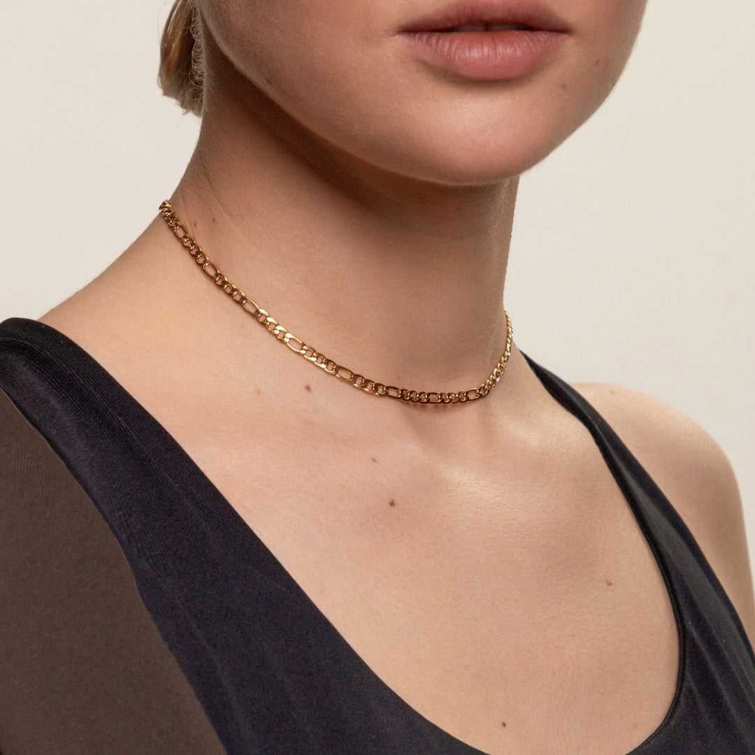 Stylish Minimalist Choker - Lola-Gold-Nora Luxe