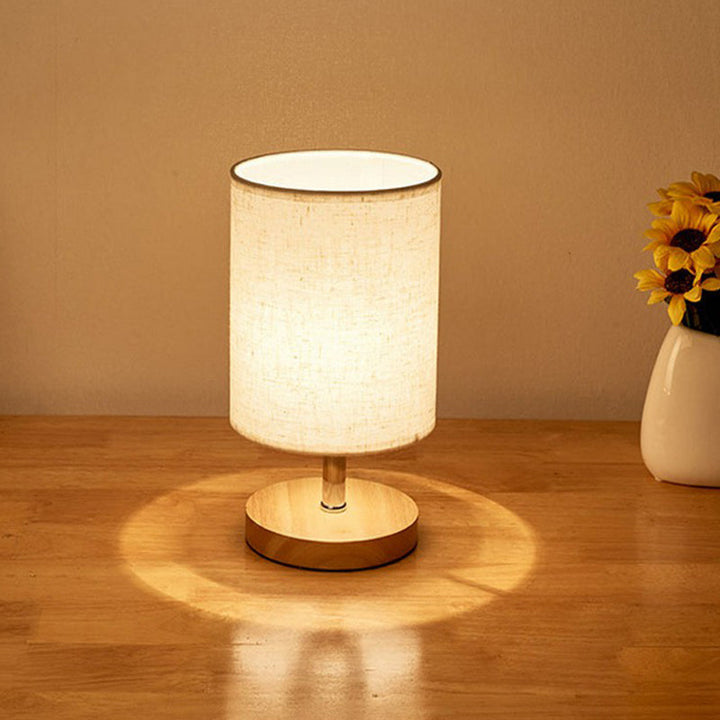 Stylish Minimalist Table Lamp - LinenWood-Round-Nora Luxe