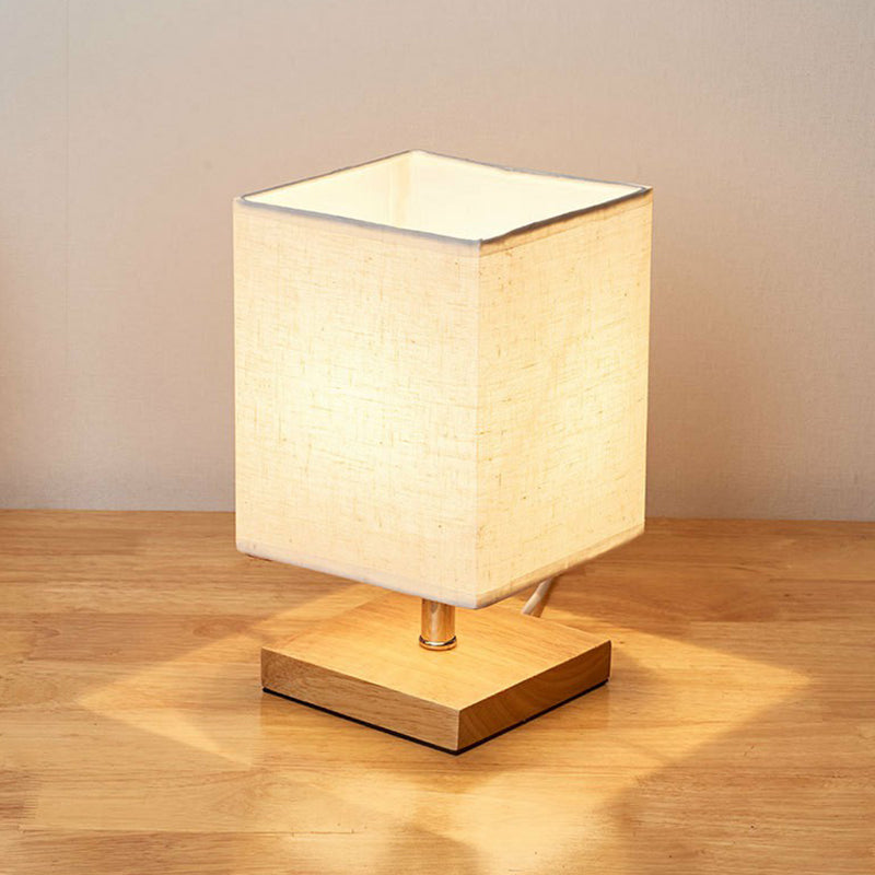 Stylish Minimalist Table Lamp - LinenWood-Square-Nora Luxe