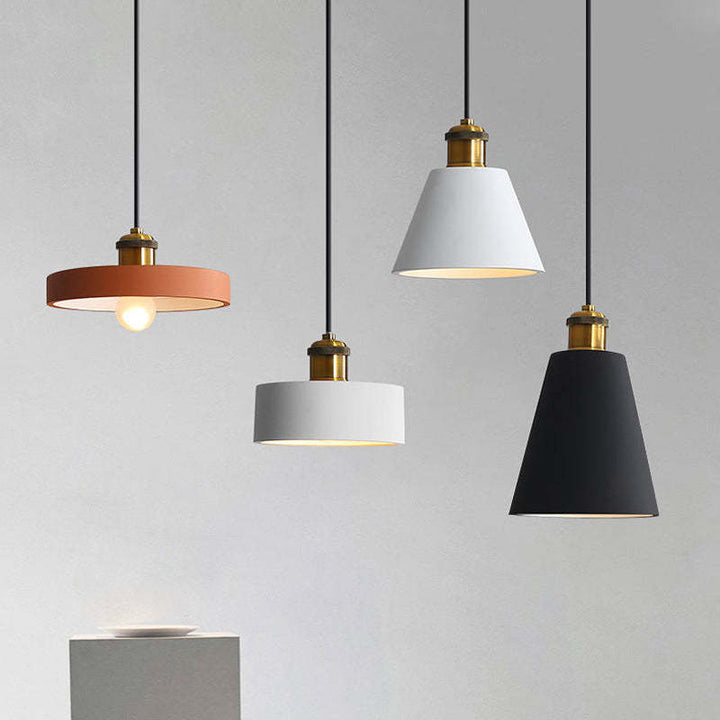 Stylish Morandi Design LED Pendant Light - MoraGlow-A-White-Nora Luxe