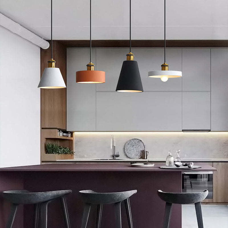 Stylish Morandi Design LED Pendant Light - MoraGlow-A-White-Nora Luxe