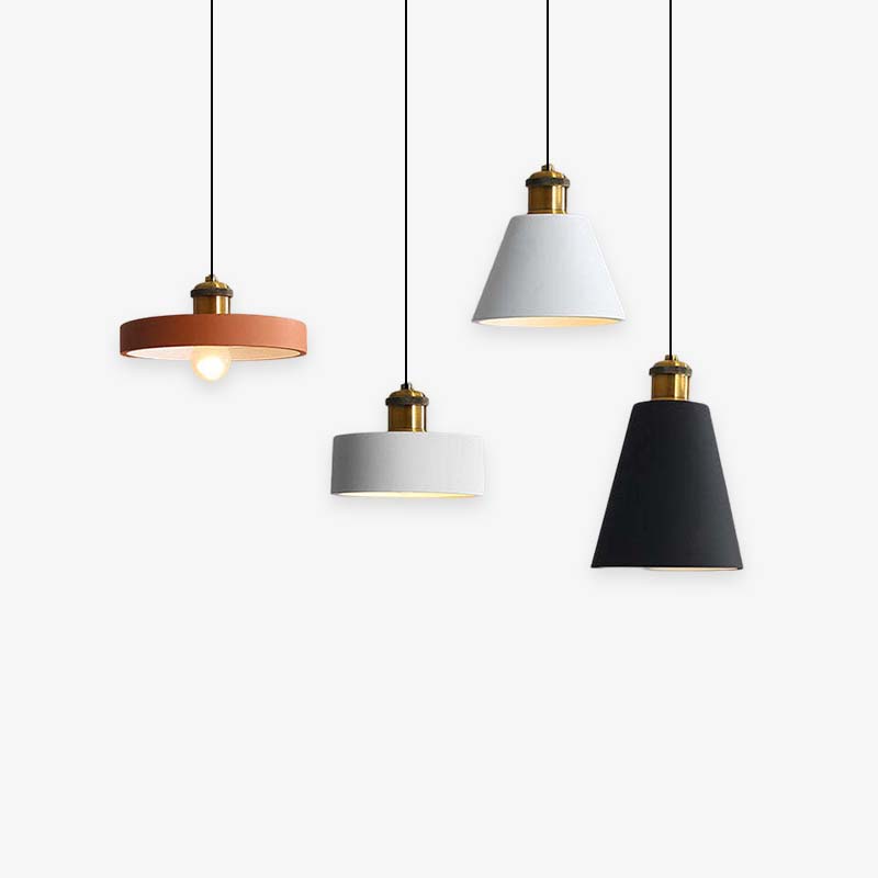 Stylish Morandi Design LED Pendant Light - MoraGlow-A-White-Nora Luxe