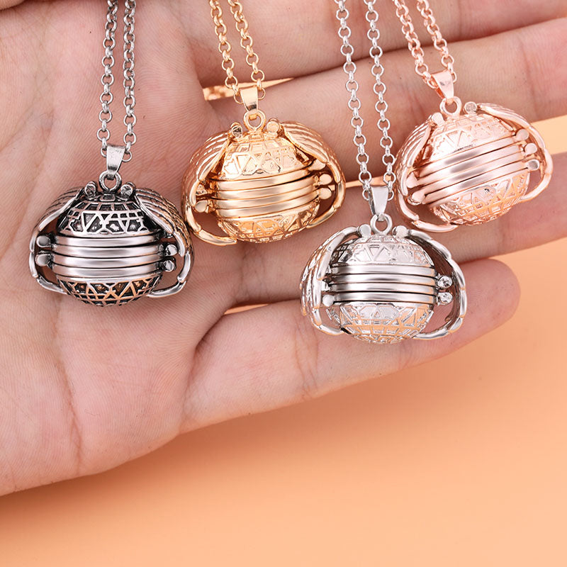 Stylish Multi-Layer Photo Locket Necklace-Antique silver-Nora Luxe