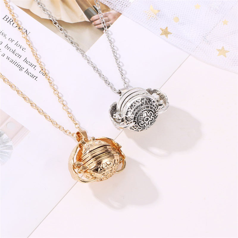 Stylish Multi-Layer Photo Locket Necklace-Antique silver-Nora Luxe