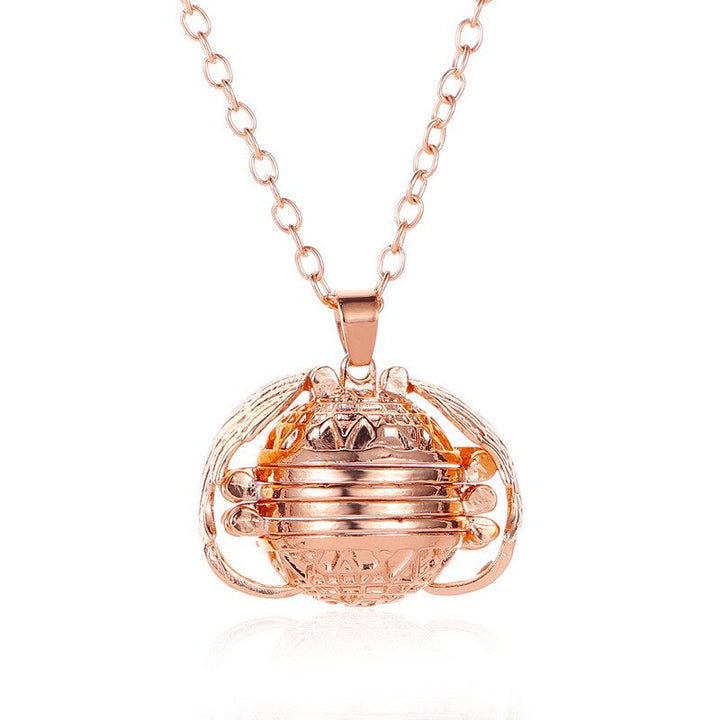 Stylish Multi-Layer Photo Locket Necklace-Rose gold-Nora Luxe