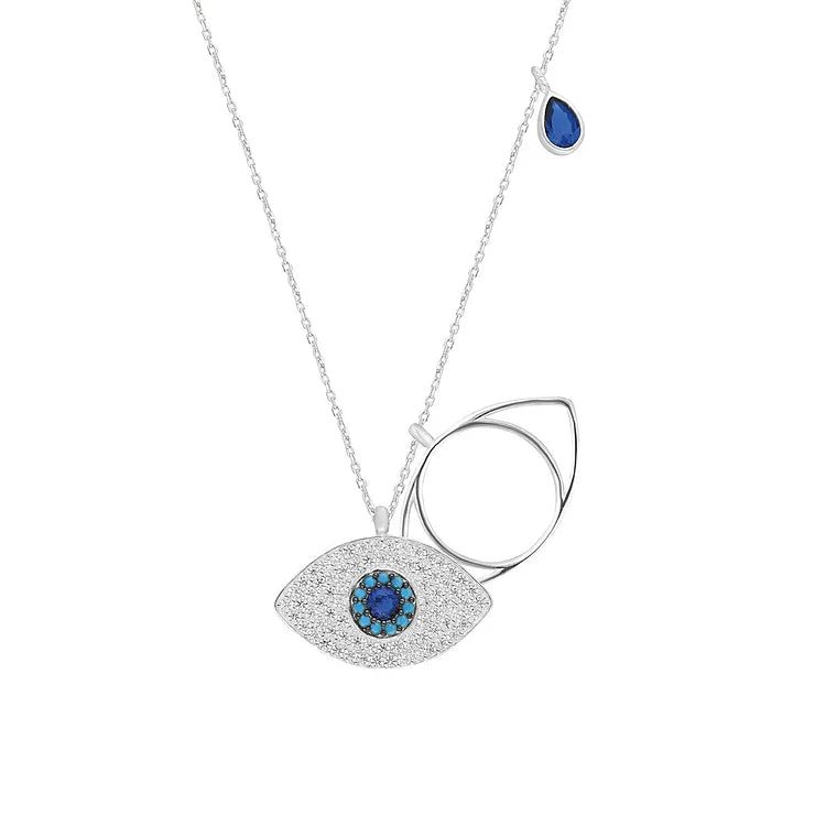 Stylish Necklace with Evil Eye - Leyla-Silver-Nora Luxe