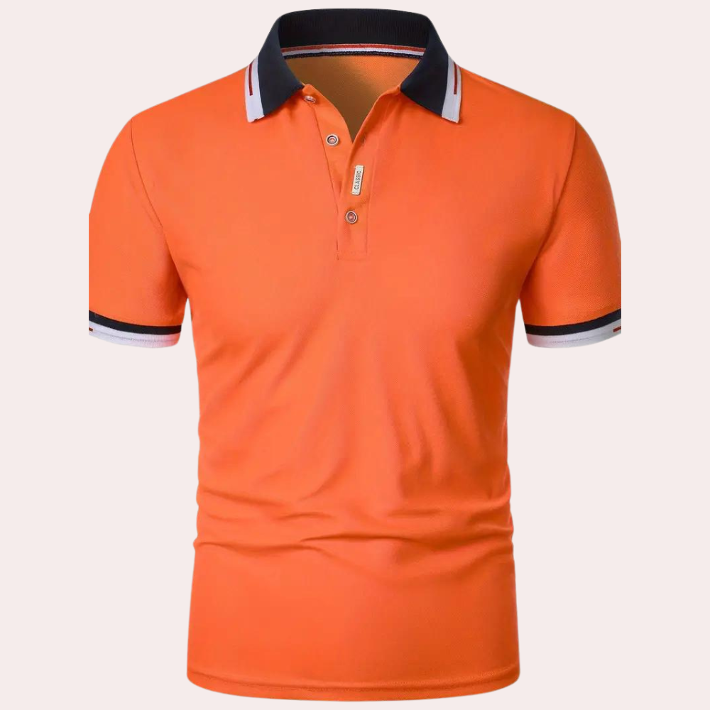 Stylish Orange Men's Polo - Jules-S-Nora Luxe