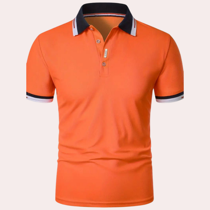 Stylish Orange Men's Polo - Jules-S-Nora Luxe