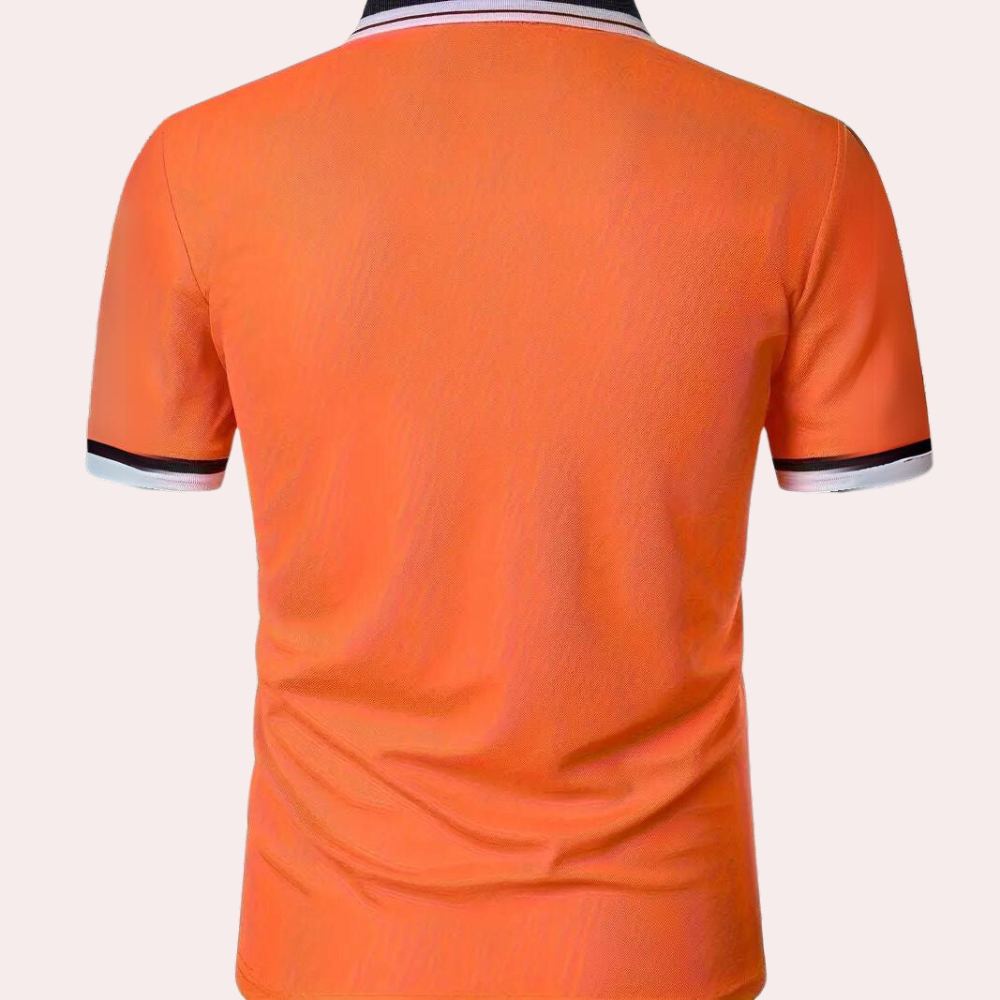Stylish Orange Men's Polo - Jules-S-Nora Luxe