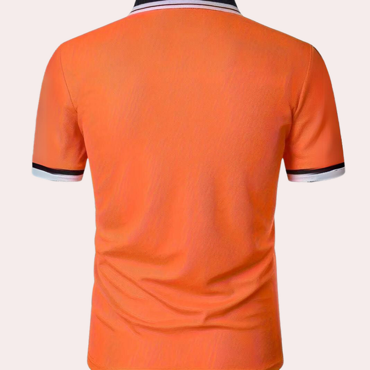 Stylish Orange Men's Polo - Jules-S-Nora Luxe