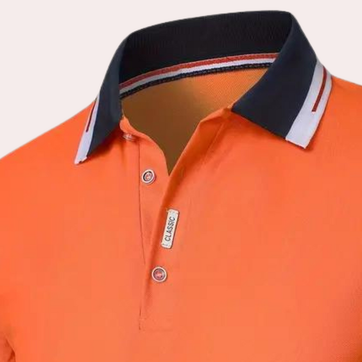 Stylish Orange Men's Polo - Jules-S-Nora Luxe