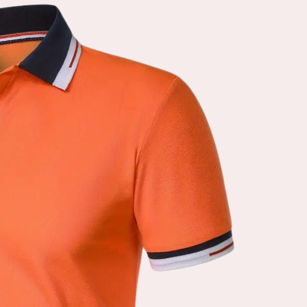 Stylish Orange Men's Polo - Jules-S-Nora Luxe
