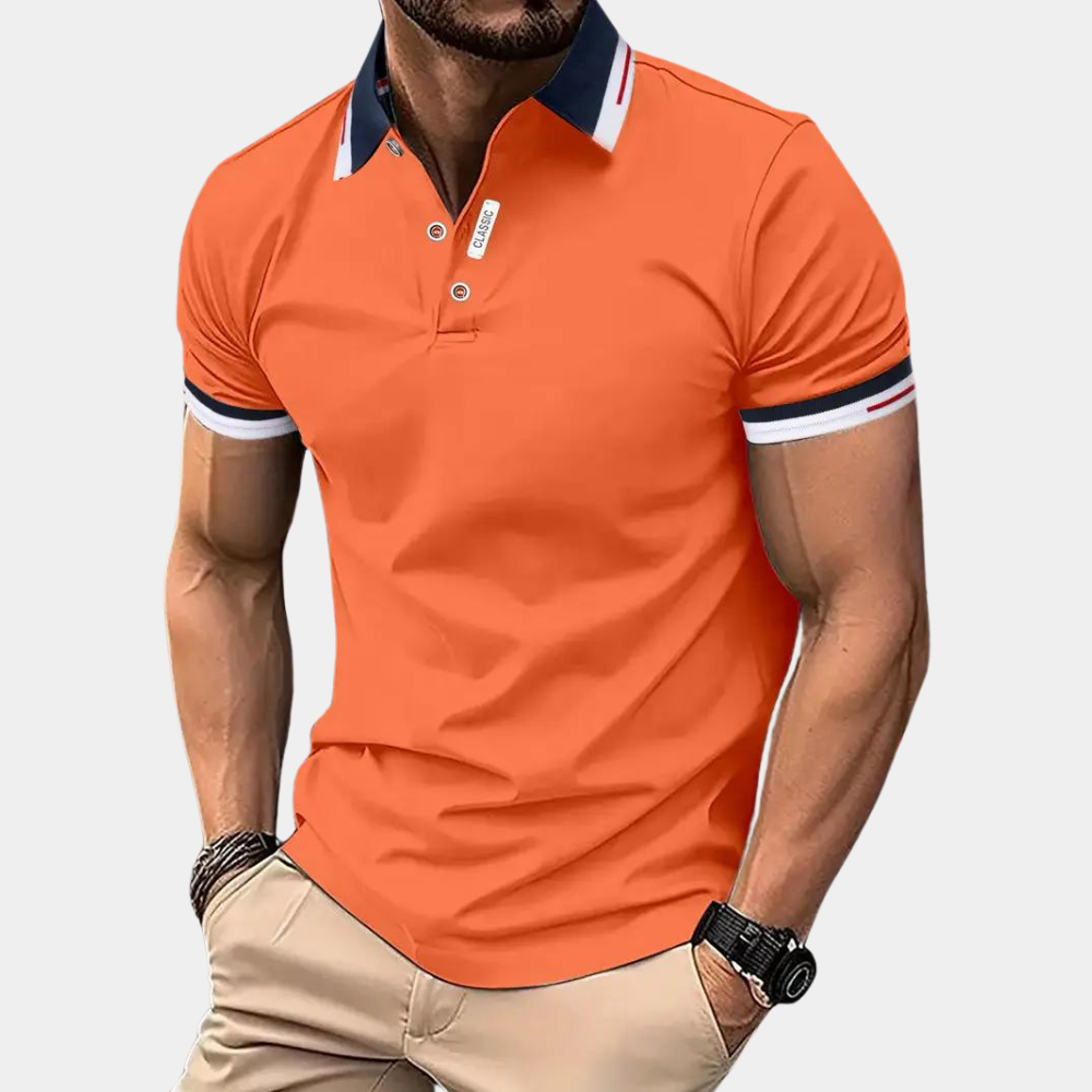 Stylish Orange Men's Polo - Jules-S-Nora Luxe