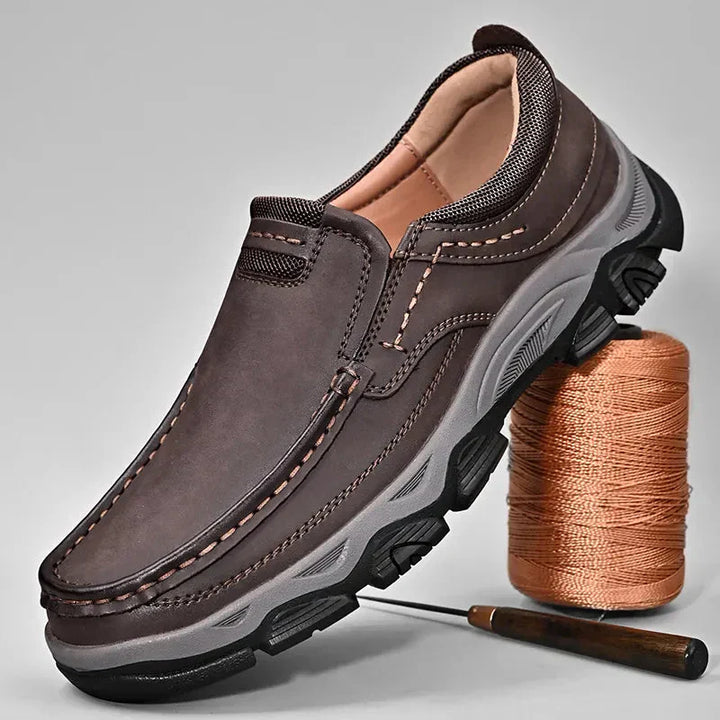 Stylish Orthopaedic Men's Shoes - Lucas-6-Brown-Nora Luxe