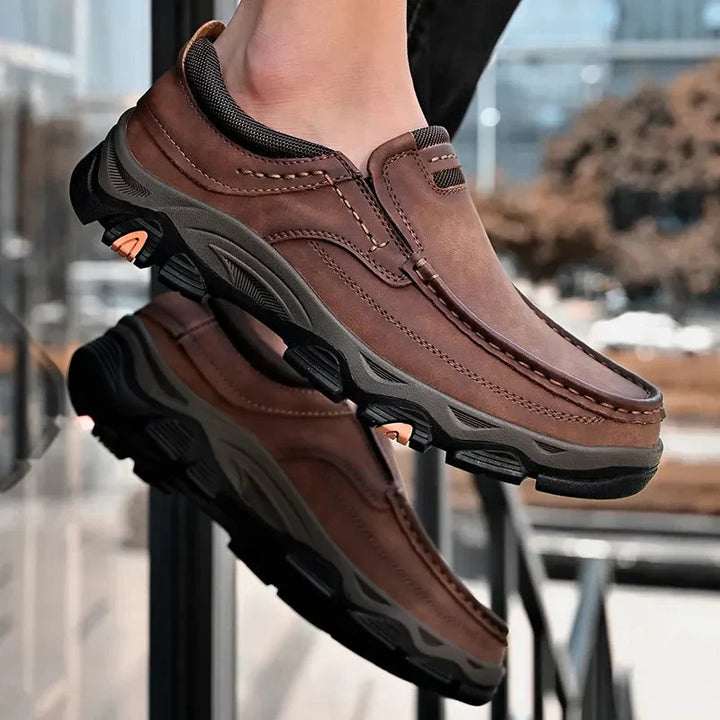 Stylish Orthopaedic Men's Shoes - Lucas-6-Brown-Nora Luxe