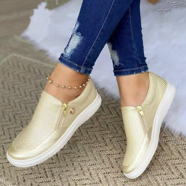 Stylish Orthopedic Women's Shoes - Elara-Gold-3.5-Nora Luxe
