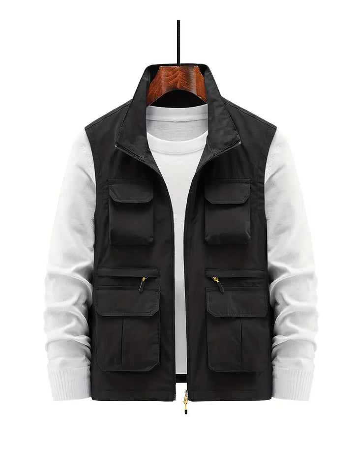 Stylish Outdoor Men's Vest - Thorne-Black-M-Nora Luxe
