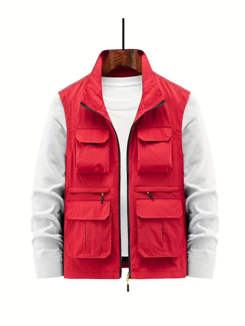 Stylish Outdoor Men's Vest - Thorne-Red-M-Nora Luxe
