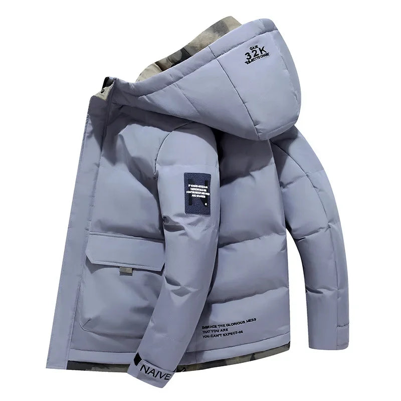 Stylish Padded Men's Winter Jacket - Milo-Gray-XS-Nora Luxe