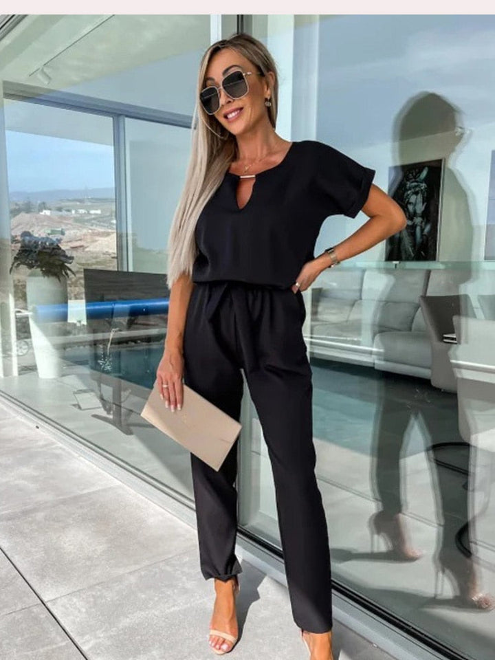 Stylish Patty Jumpsuit - Elise-Black-S-Nora Luxe