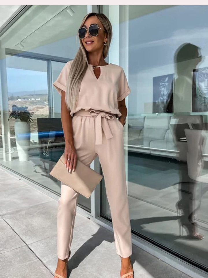 Stylish Patty Jumpsuit - Elise-Khaki-S-Nora Luxe