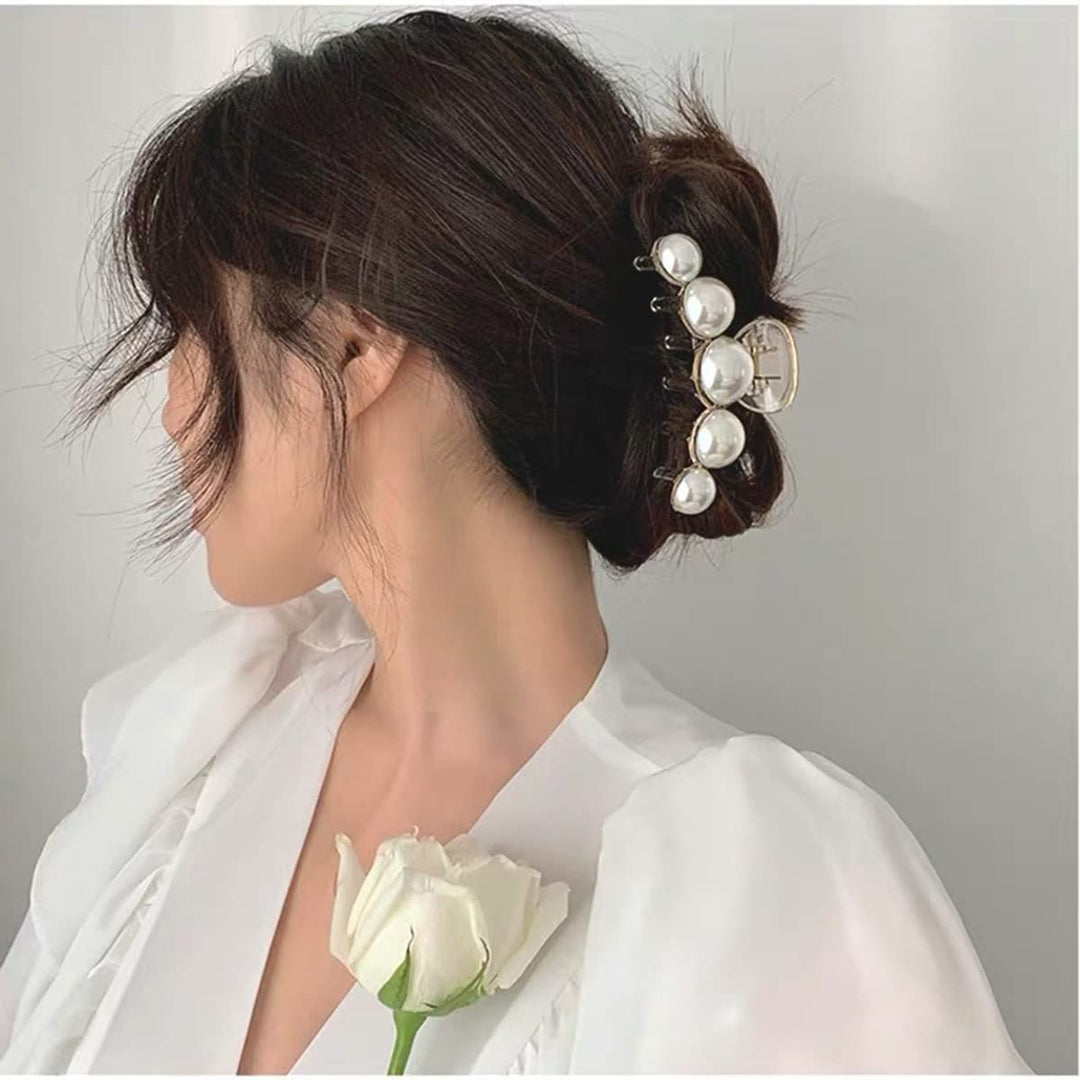 Stylish Pearl Hair Clips - 4-Pack-Set 1-Nora Luxe