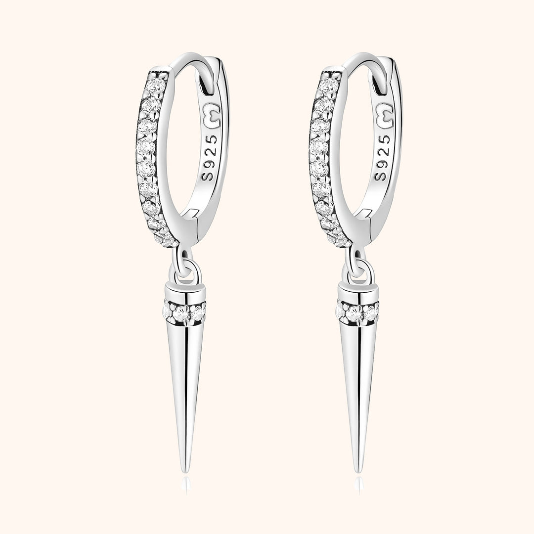 Stylish Pendant Earrings - Sophia-Silver-Nora Luxe