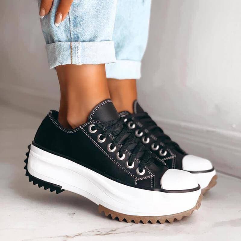 Stylish Platform Sneakers for Women - Arlette-Black-2.5-Nora Luxe