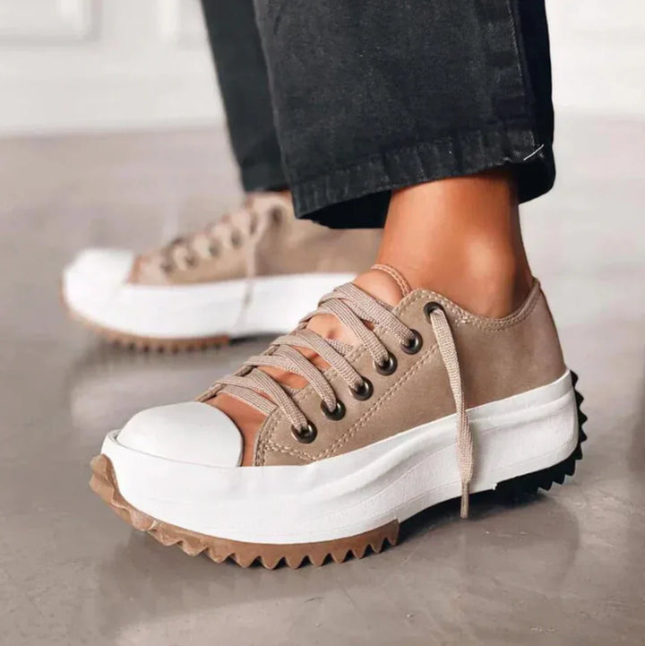Stylish Platform Sneakers for Women - Arlette-Brown-2.5-Nora Luxe