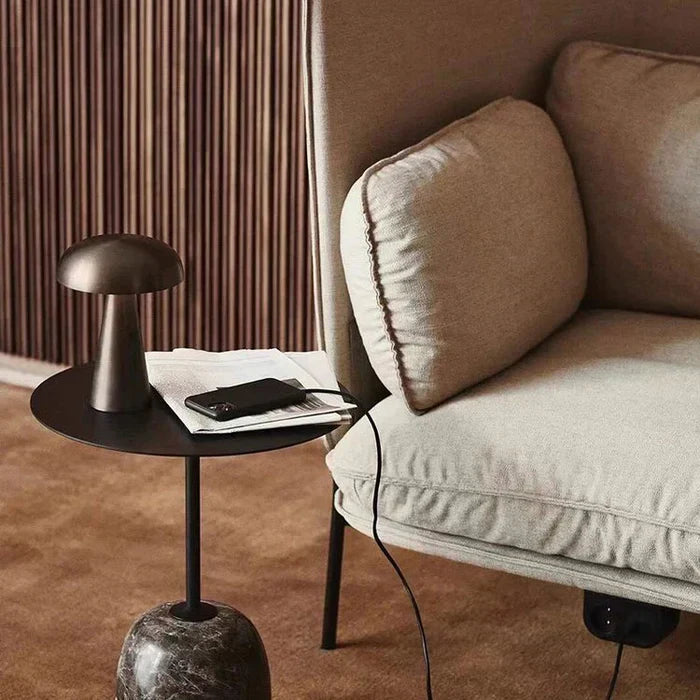 Stylish Portable Table Lamp - ShroomLite-Gold-Nora Luxe
