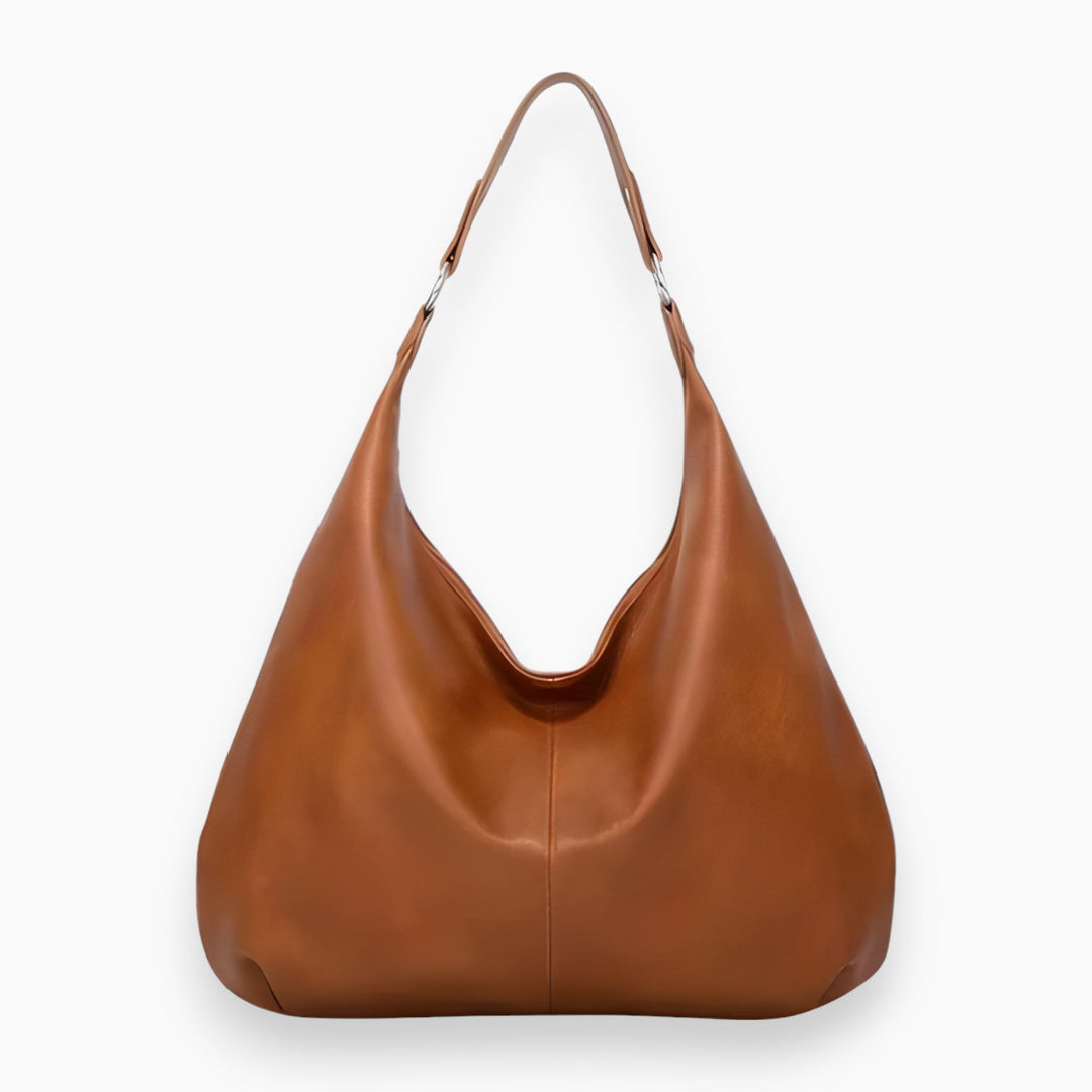 Stylish PU Leather Handbag - Bella-Brown-Nora Luxe