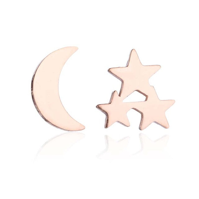 Stylish Punk Stud Earrings | Bold Fashion Statement-Gold-Nora Luxe