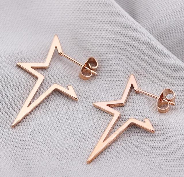 Stylish Punk Stud Earrings | Bold Fashion Statement-Gold-Nora Luxe