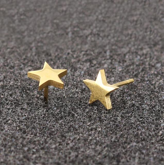 Stylish Punk Stud Earrings | Bold Fashion Statement-Solid gold-Nora Luxe