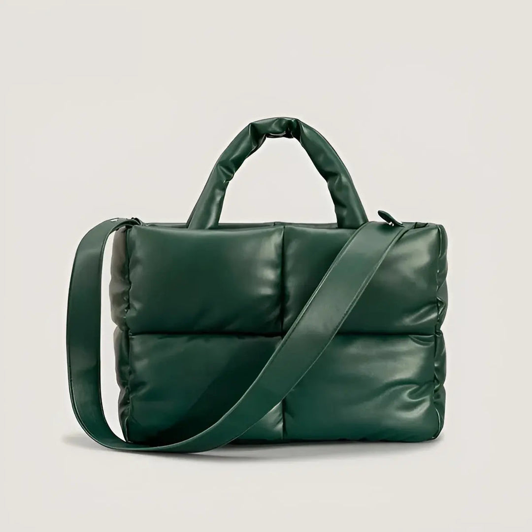Stylish Quilted Ladies Designer Bags - Sofia-Dark green-Nora Luxe