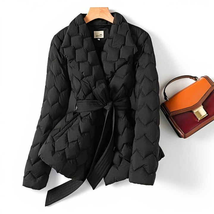 Stylish Quilted Women's Jacket - Eliana-Black-M-Nora Luxe