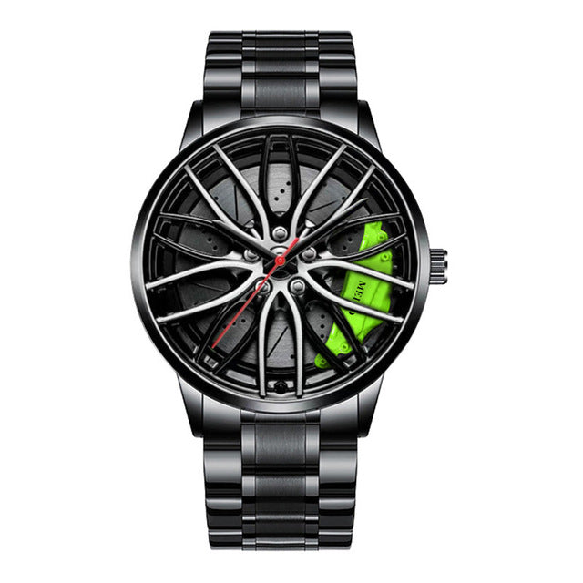 Stylish Race Car Men's Watch - RaceVision-Green-Style 1-Nora Luxe