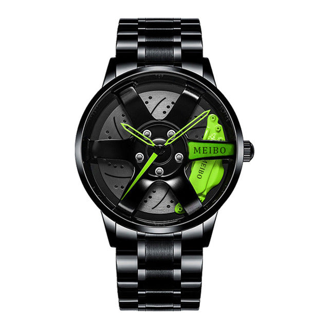 Stylish Race Car Men's Watch - RaceVision-Green-Style 2-Nora Luxe