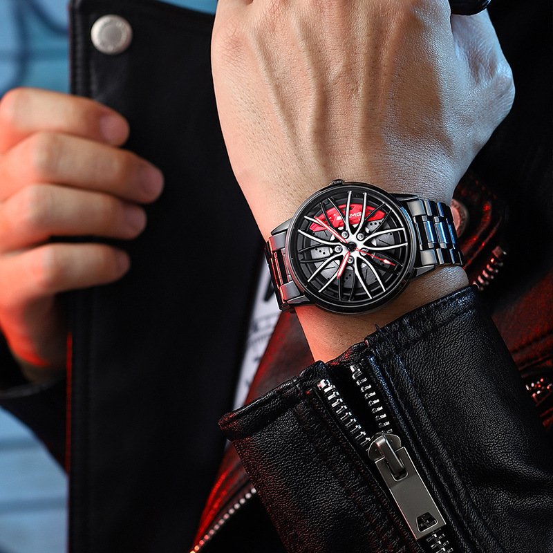 Stylish Race Car Men's Watch - RaceVision-Red-Style 1-Nora Luxe