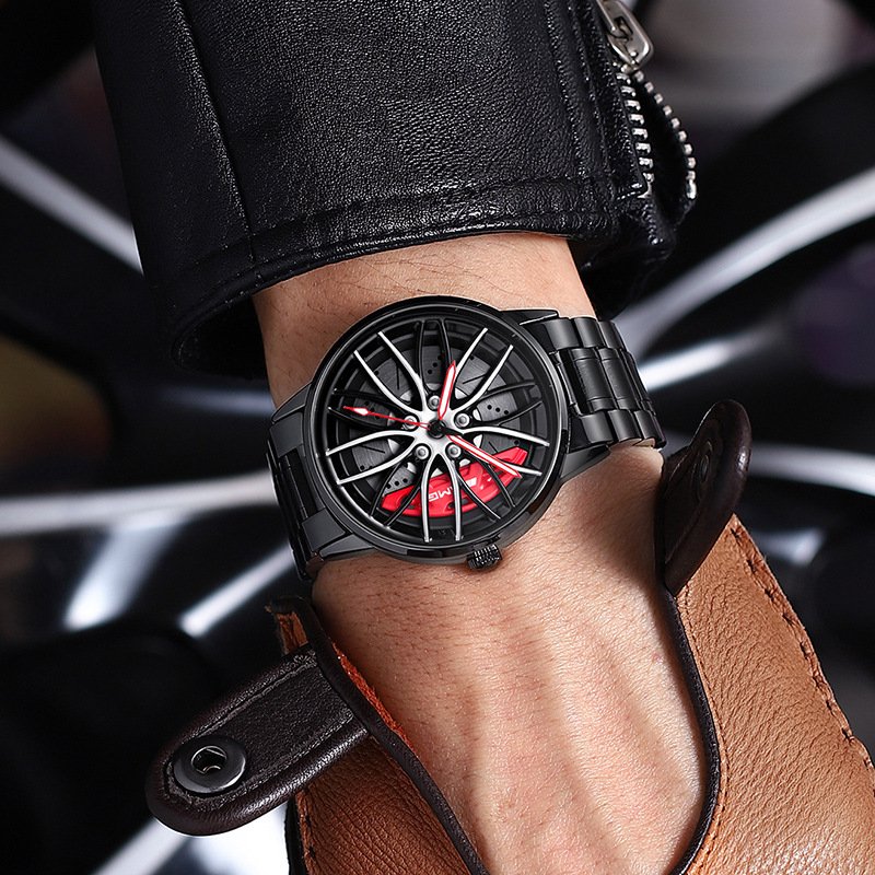 Stylish Race Car Men's Watch - RaceVision-Red-Style 1-Nora Luxe