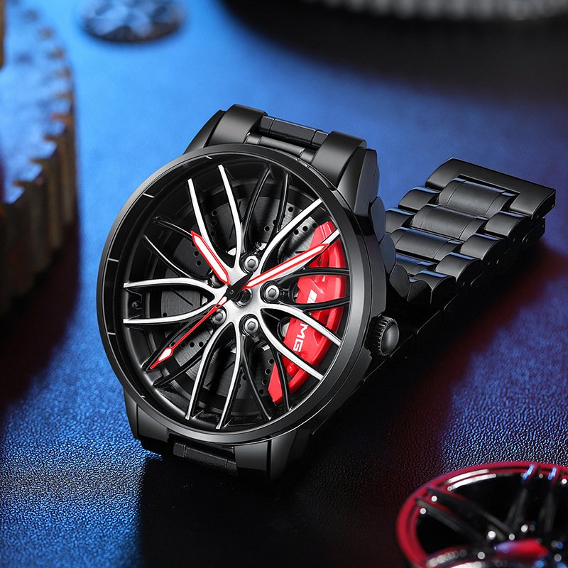 Stylish Race Car Men's Watch - RaceVision-Red-Style 1-Nora Luxe