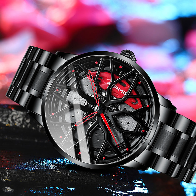 Stylish Race Car Men's Watch - RaceVision-Red-Style 1-Nora Luxe