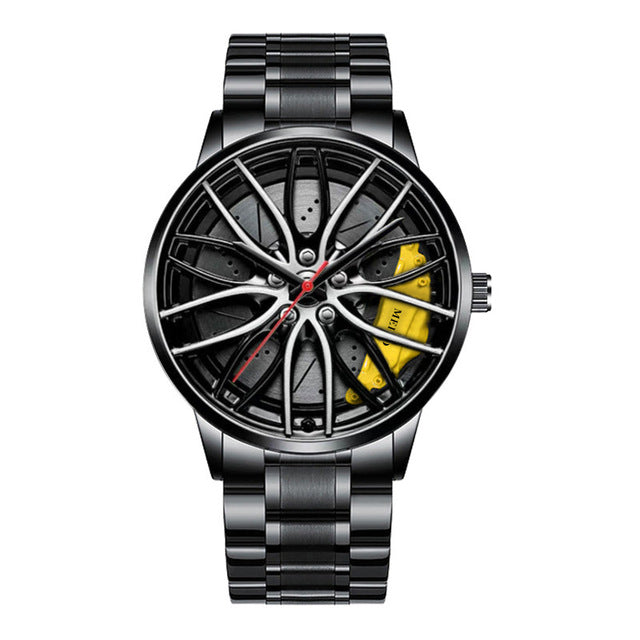 Stylish Race Car Men's Watch - RaceVision-Yellow-Style 1-Nora Luxe