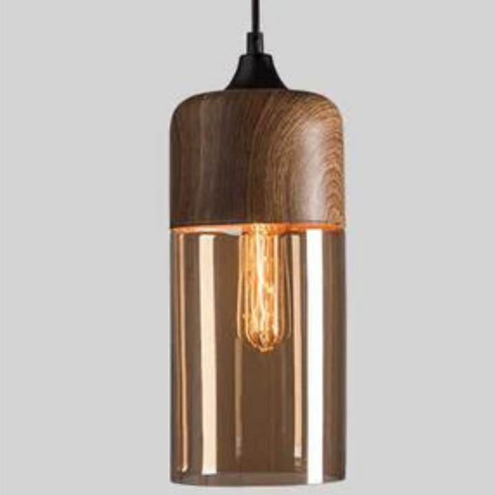 Stylish Scandinavian Wooden Ceiling Lamp - NordLuna-Type A-Nora Luxe