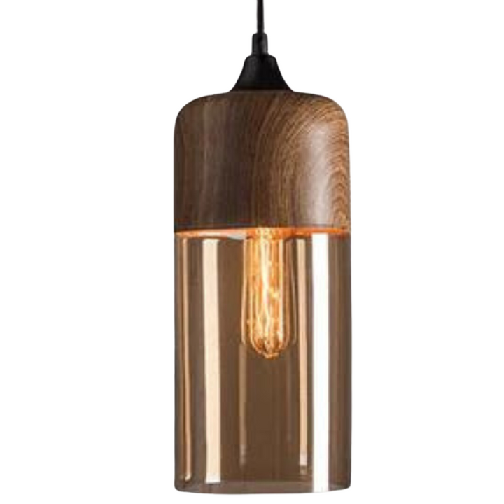 Stylish Scandinavian Wooden Ceiling Lamp - NordLuna-Type B-Nora Luxe