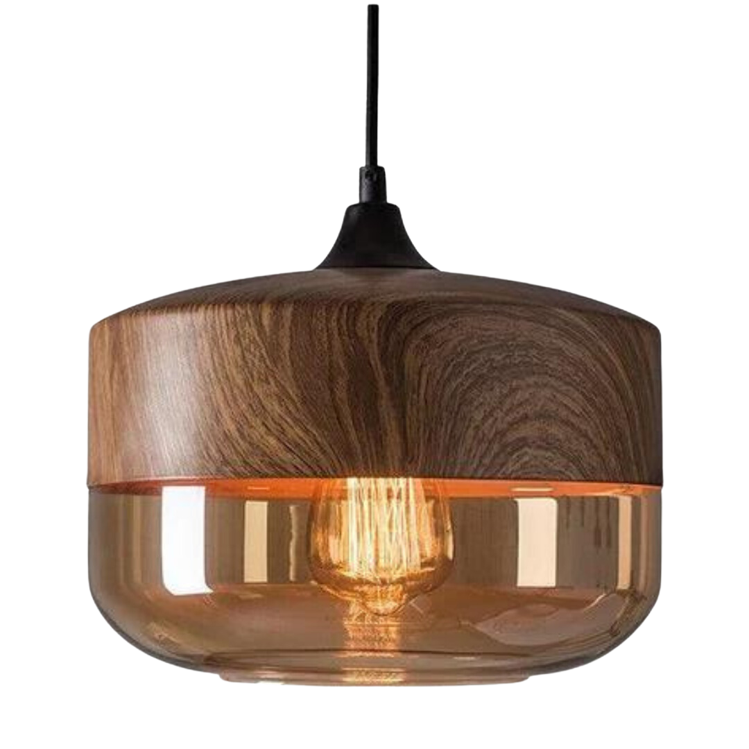 Stylish Scandinavian Wooden Ceiling Lamp - NordLuna-Type D-Nora Luxe